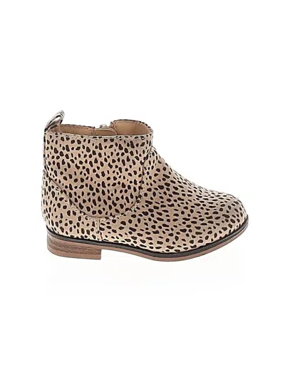 Pre-owned Cat & Jack Kids' Ankle Boots In Tan
