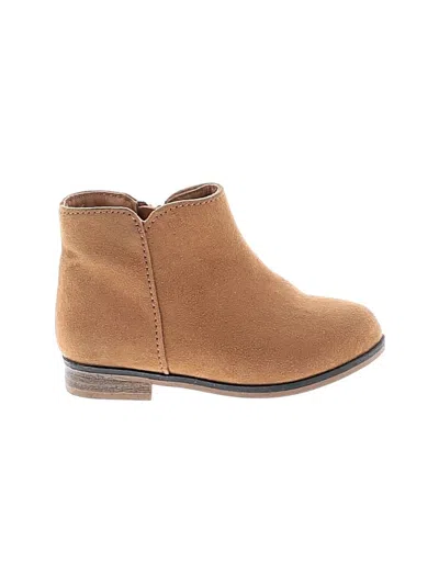 Pre-owned Cat & Jack Kids' Ankle Boots In Tan