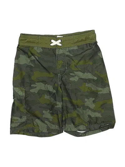 Pre-owned Cat & Jack Kids' Board Shorts In Green