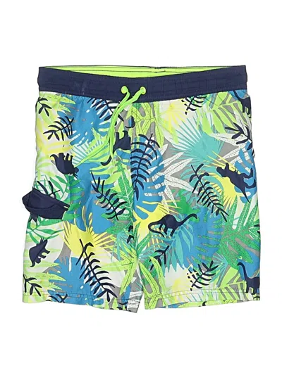 Pre-owned Cat & Jack Kids' Board Shorts In Green