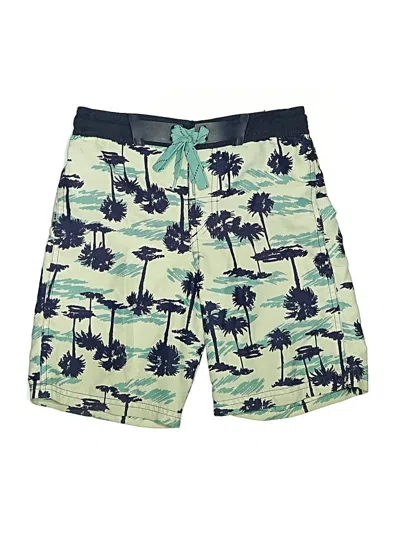 Pre-owned Cat & Jack Kids' Board Shorts In Green