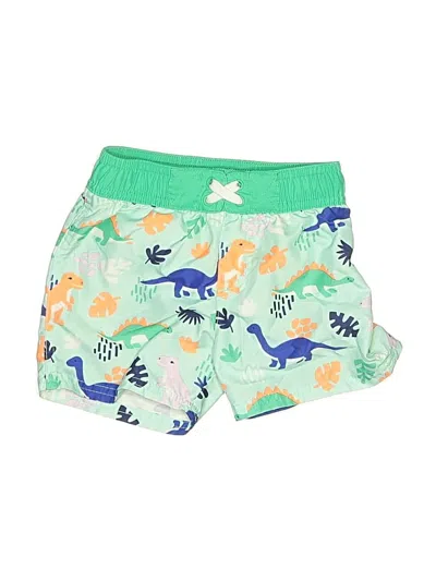 Pre-owned Cat & Jack Kids' Board Shorts In Green