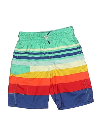 Pre-owned Cat & Jack Kids' Board Shorts In Green
