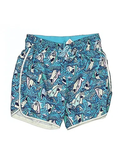 Pre-owned Cat & Jack Kids' Board Shorts In Teal
