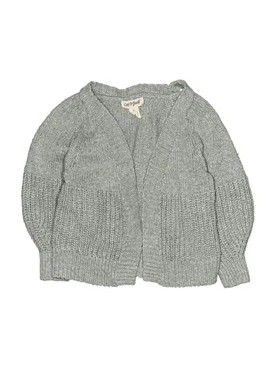 Pre-owned Cat & Jack Kids' Cardigan Sweater In Gray