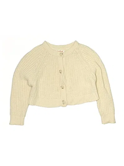 Pre-owned Cat & Jack Kids' Cardigan Sweater In Ivory