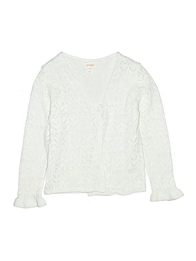 Pre-owned Cat & Jack Kids' Cardigan Sweater In Ivory