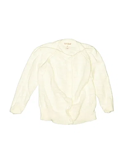 Pre-owned Cat & Jack Kids' Cardigan Sweater In Ivory