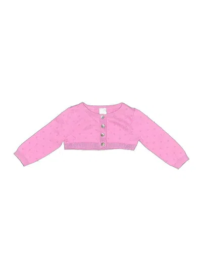 Pre-owned Cat & Jack Babies' Cardigan Sweater In Pink
