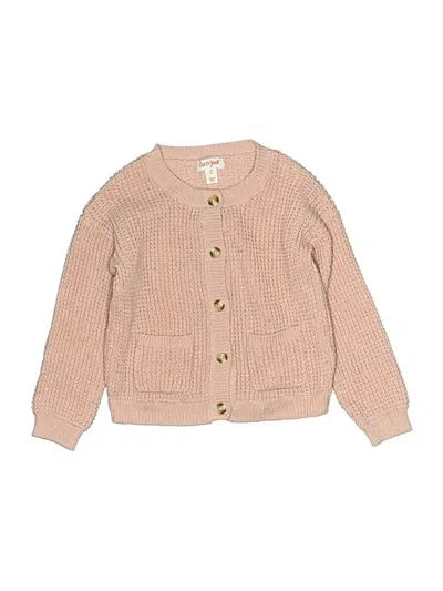 Pre-owned Cat & Jack Kids' Cardigan Sweater In Tan