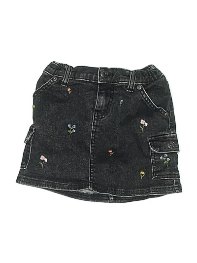 Pre-owned Cat & Jack Kids' Denim Skirt In Black