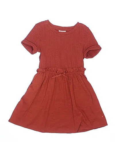 Pre-owned Cat & Jack Kids' Dress In Burgundy