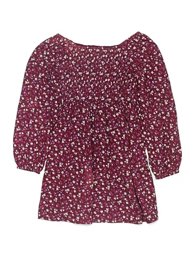 Pre-owned Cat & Jack Kids' Dress In Burgundy