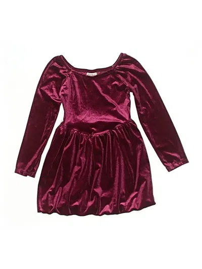 Pre-owned Cat & Jack Kids' Dress In Burgundy