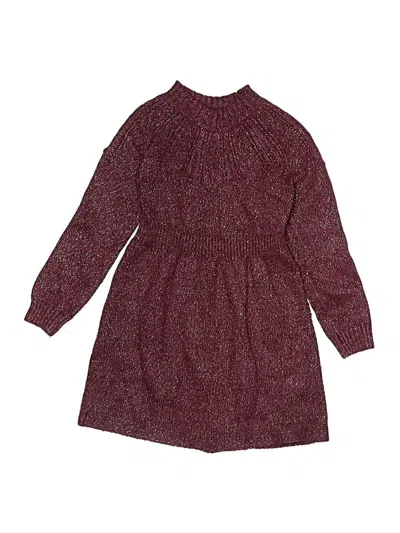 Pre-owned Cat & Jack Kids' Dress In Burgundy