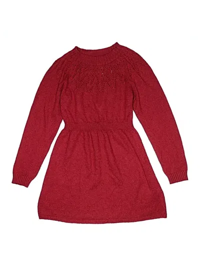 Pre-owned Cat & Jack Kids' Dress In Burgundy