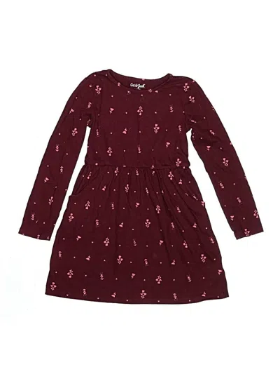 Pre-owned Cat & Jack Kids' Dress In Burgundy
