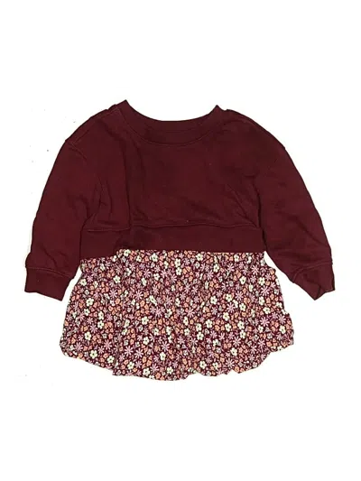 Pre-owned Cat & Jack Kids' Dress In Burgundy