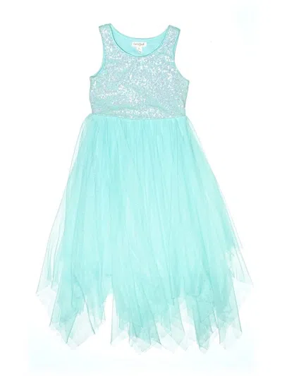 Pre-owned Cat & Jack Kids' Dress In Teal