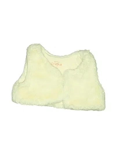 Pre-owned Cat & Jack Babies' Faux Fur Vest In Yellow