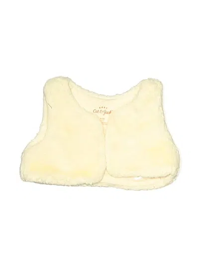 Pre-owned Cat & Jack Babies' Faux Fur Vest In Yellow
