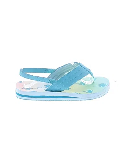 Pre-owned Cat & Jack Kids' Flip Flops In Blue