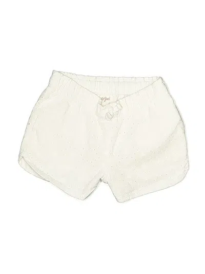 Pre-owned Cat & Jack Kids' Khaki Shorts In White