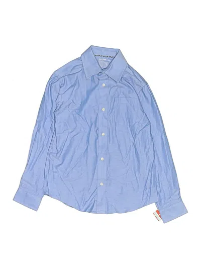 Pre-owned Cat & Jack Kids' Long Sleeve Button Down Shirt In Blue