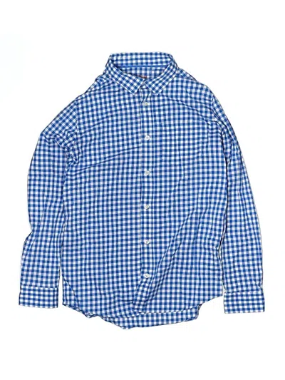 Pre-owned Cat & Jack Kids' Long Sleeve Button Down Shirt In Blue