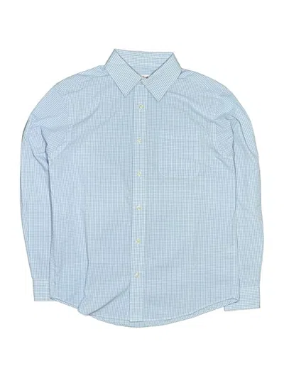 Pre-owned Cat & Jack Kids' Long Sleeve Button Down Shirt In Blue