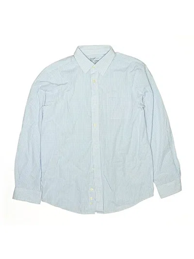 Pre-owned Cat & Jack Kids' Long Sleeve Button Down Shirt In Blue