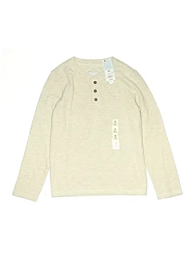 Cat & Jack Kids' Long Sleeve Henley Shirt In Ivory