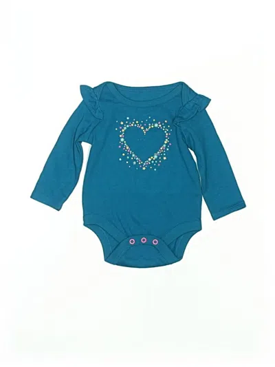Pre-owned Cat & Jack Babies' Long Sleeve Onesie In Blue