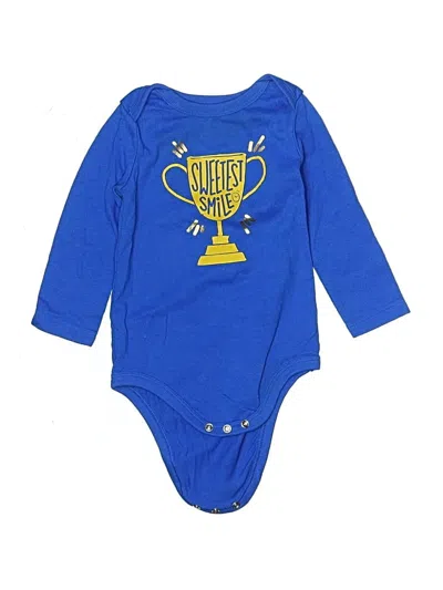 Pre-owned Cat & Jack Babies' Long Sleeve Onesie In Blue