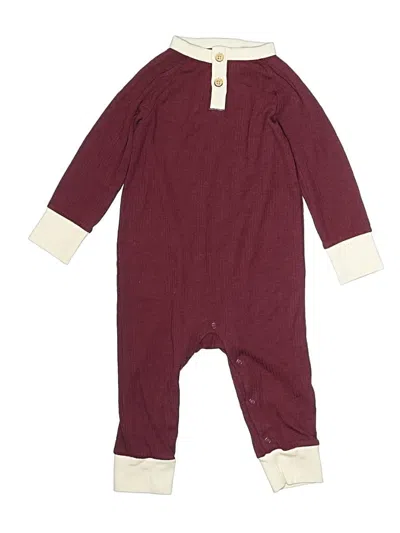 Pre-owned Cat & Jack Babies' Long Sleeve Onesie In Burgundy