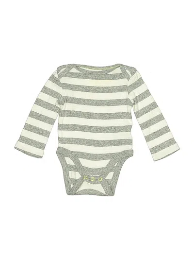 Pre-owned Cat & Jack Babies' Long Sleeve Onesie In Gray