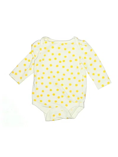Pre-owned Cat & Jack Babies' Long Sleeve Onesie In Yellow