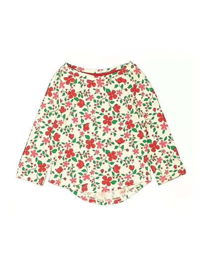 Pre-owned Cat & Jack Babies' Long Sleeve Top Ivory Boatneck Tops In White