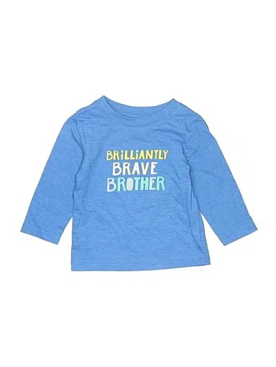 Pre-owned Cat & Jack Babies' Long Sleeve T-shirt In Blue