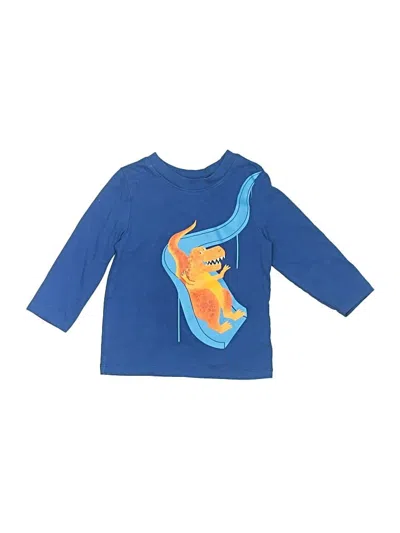 Pre-owned Cat & Jack Kids' Long Sleeve T-shirt In Blue