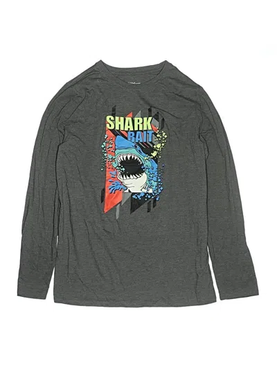 Pre-owned Cat & Jack Kids' Long Sleeve T-shirt In Gray