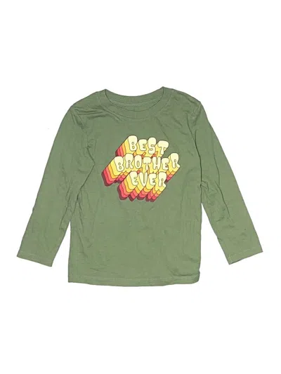 Pre-owned Cat & Jack Kids' Long Sleeve T-shirt In Green
