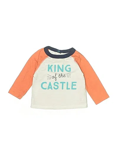Pre-owned Cat & Jack Babies' Long Sleeve T-shirt In Orange