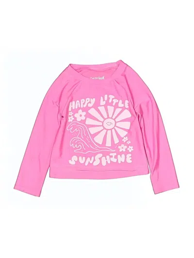 Pre-owned Cat & Jack Kids' Long Sleeve T-shirt In Pink