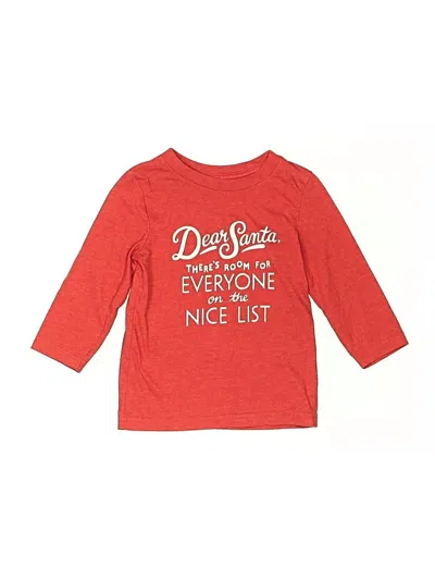 Pre-owned Cat & Jack Kids' Long Sleeve T-shirt In Red