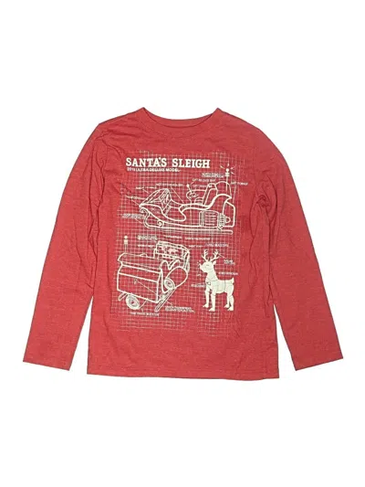 Pre-owned Cat & Jack Kids' Long Sleeve T-shirt In Red