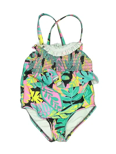 Pre-owned Cat & Jack Kids' One Piece Swimsuit In Green