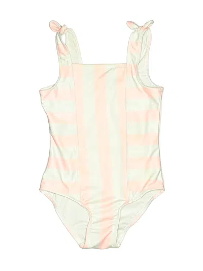 Pre-owned Cat & Jack Kids' One Piece Swimsuit In White