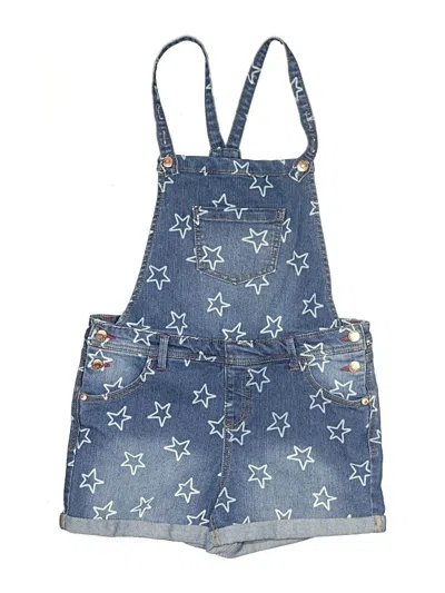 Pre-owned Cat & Jack Kids' Overall Shorts In Blue