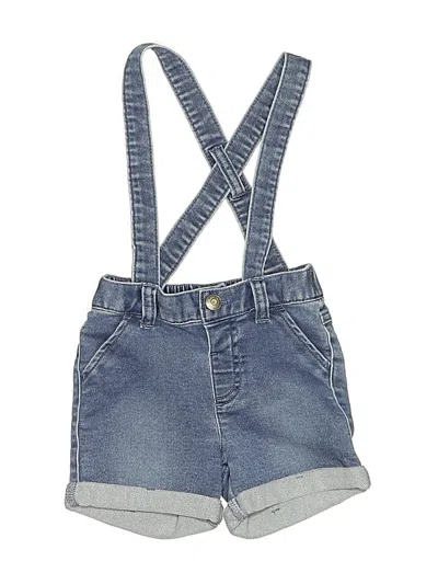 Pre-owned Cat & Jack Babies' Overall Shorts In Blue